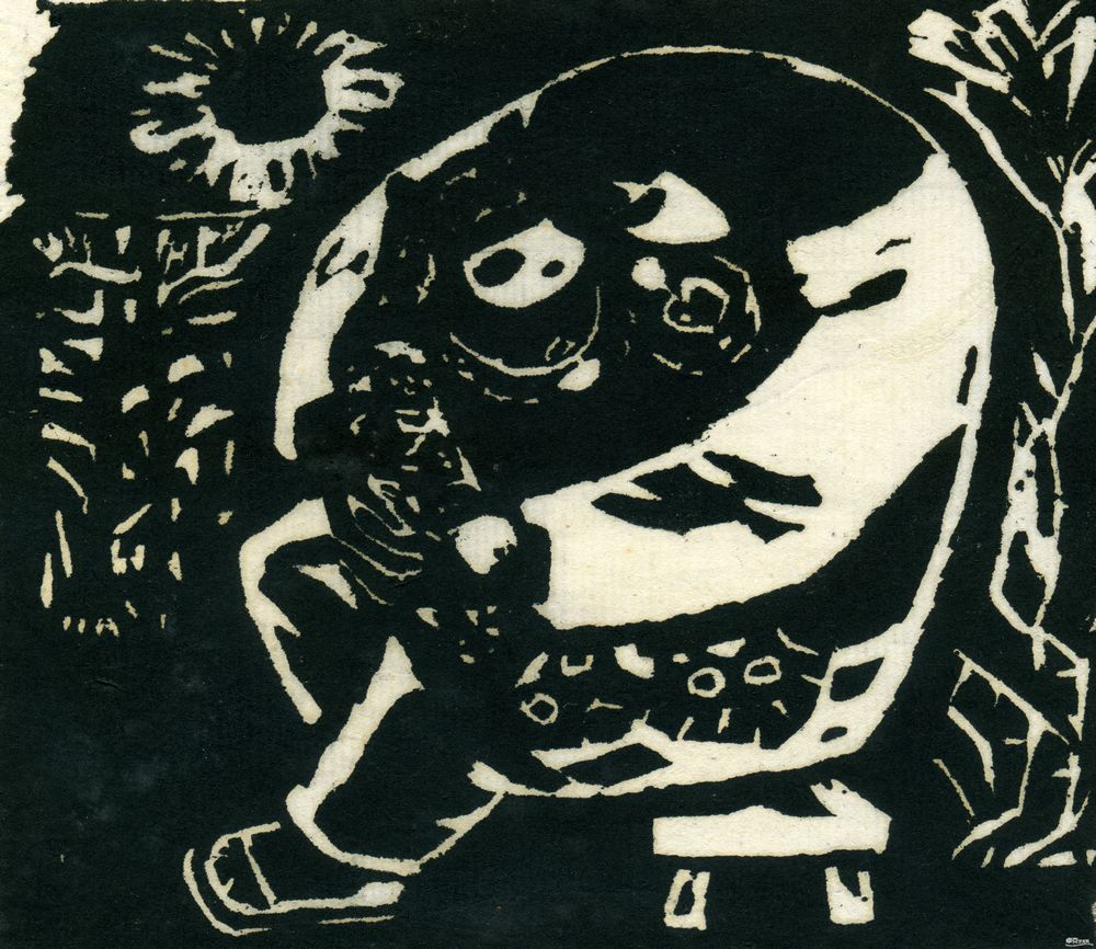黑白版画系列--爱