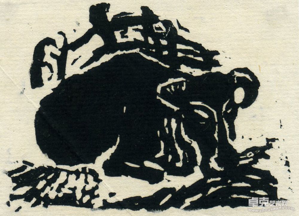黑白版画系列--牛栏