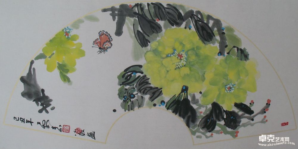 扇面写意花卉展