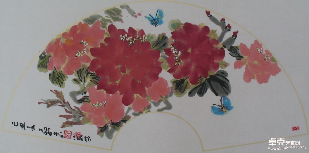 扇面写意花卉展