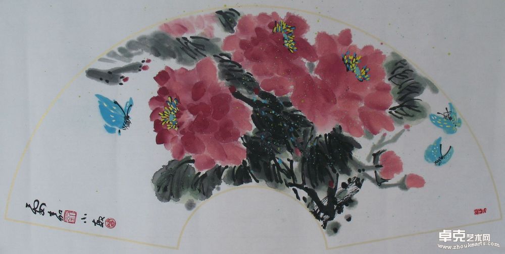 扇面写意花卉展