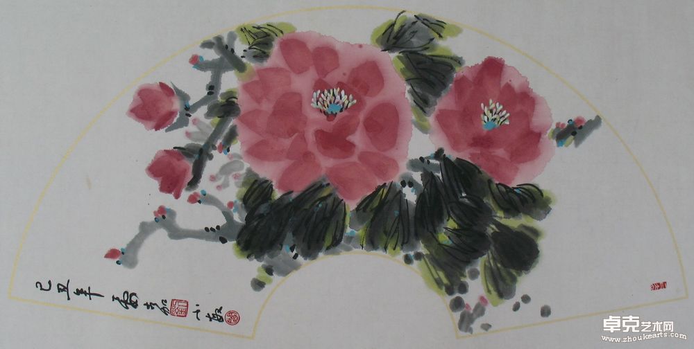 扇面写意花卉展