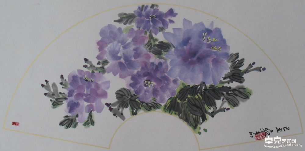扇面写意花卉展