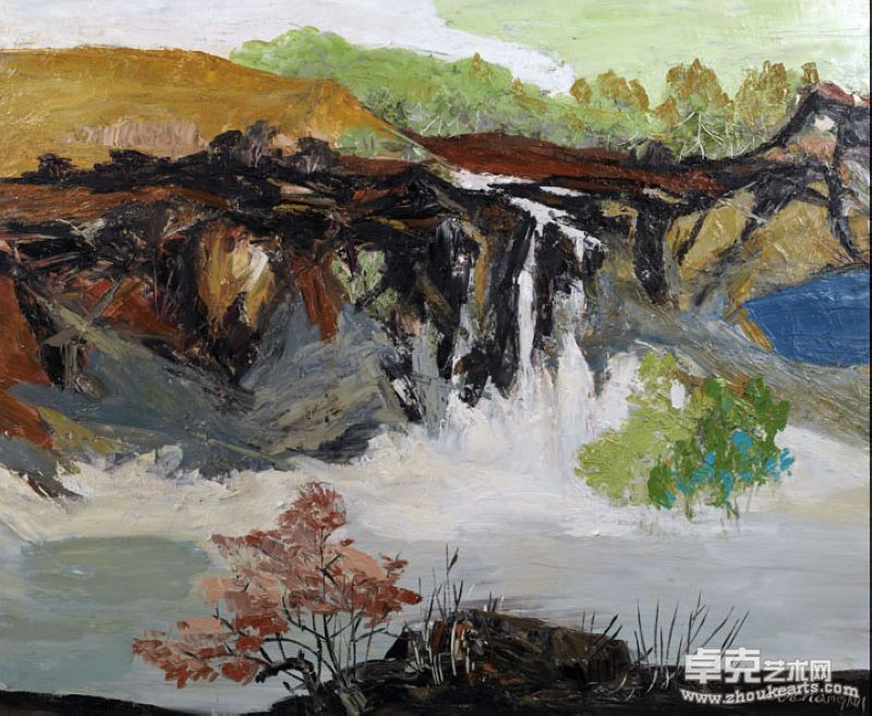 落  ，布面油画120x100 cm  2005