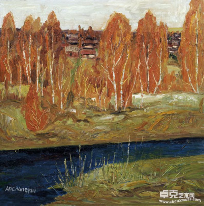 秋光，布面油画90x90 cm  2009