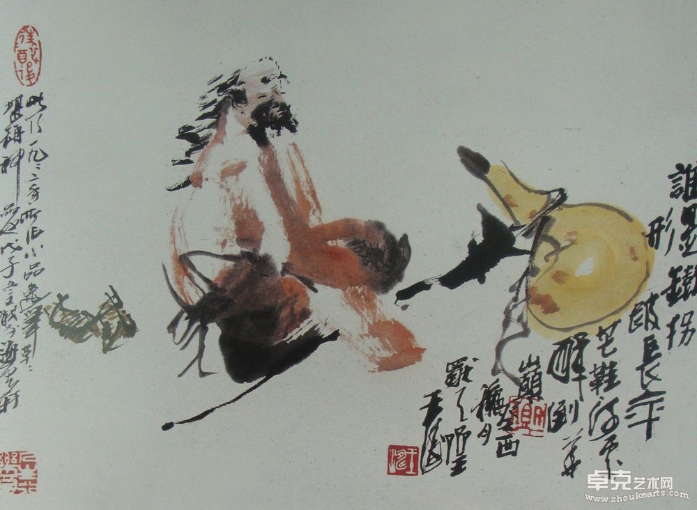 高士图四帧酒33X45.5cm