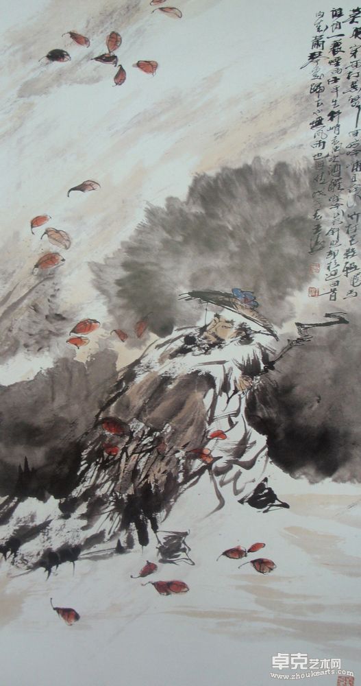 苏东坡诗意图137X68.5cm