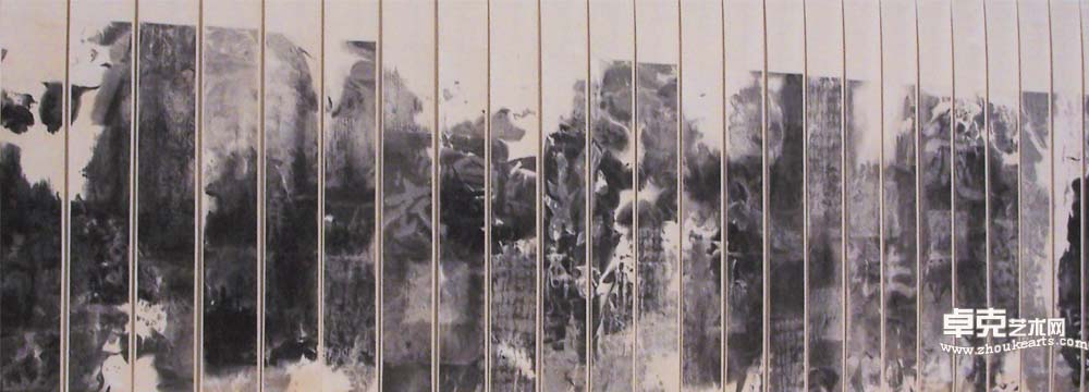 文字墨拓200 x 33.3cm x 24