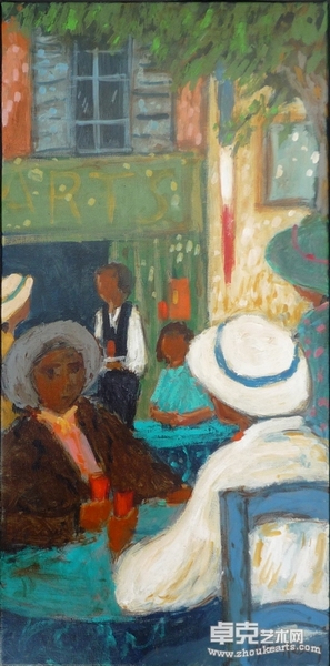 Yann Rebecq  普罗望斯的咖啡 au cafe de trovence 60 x  30