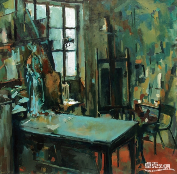 Carole Melmoux 加罗尔 梅里莫 L’atelier 在工作室里 ateliere 布面油画 Oil on canvas 100×80cm