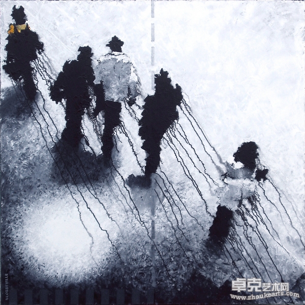吉尔 博勒斯维尔 Gilles Blosseville 错觉 L-illusion 油画 Huile sue toile 60×60cm