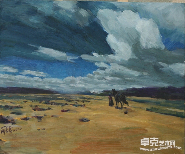 简宣义 Jian Xuanyi 天路En route 油画 Huile sur toile 50×60cm
