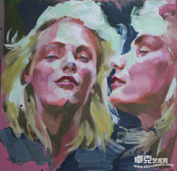 梁彤秀 Liang Tongxiu 迷惑的瞬间Moment Illusoire 油画Huile sur toile 100×100cm