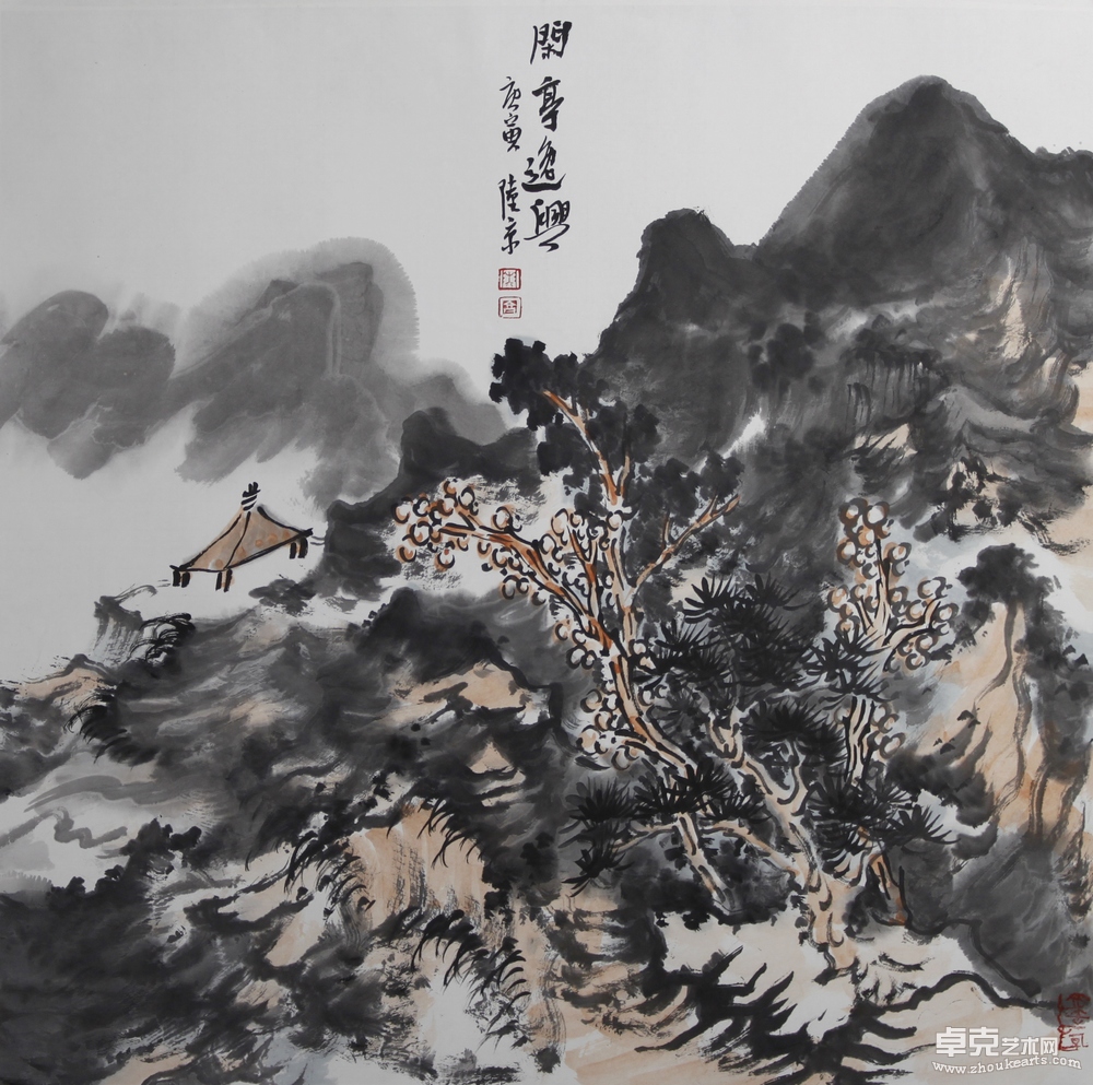 闲亭逸兴68cmx68cm