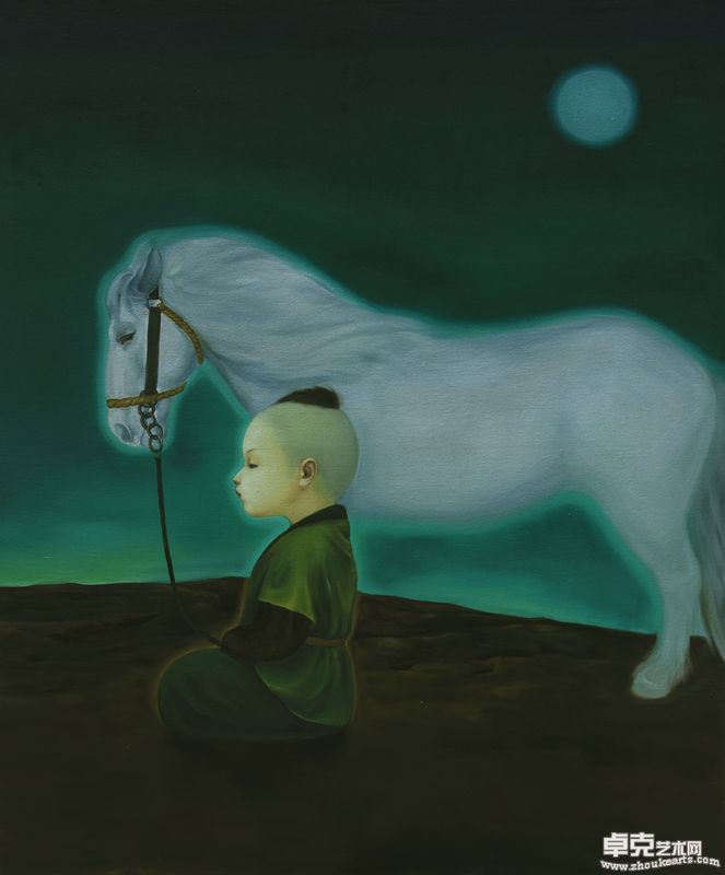 月满西陵归路150cmx180cm布面油画2010