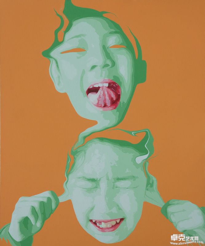 魏捍红《叠罗汉 NO.9》布面油画 150×180
