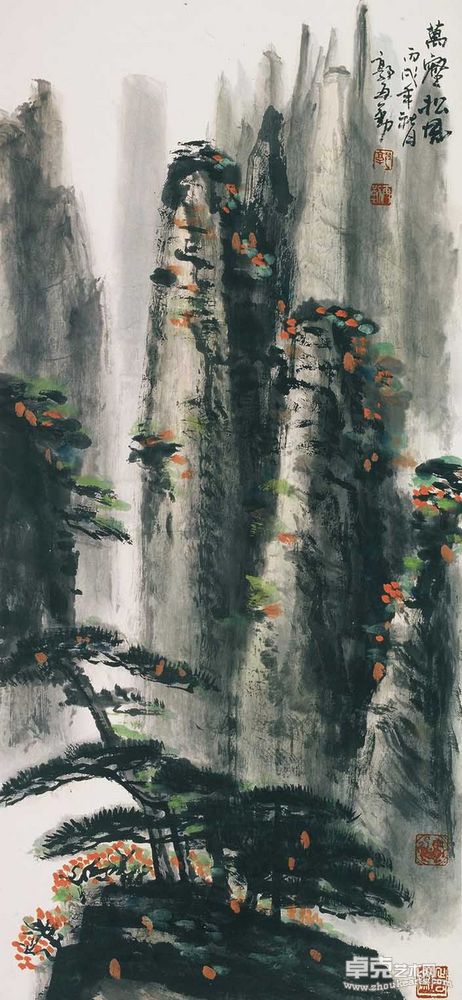 万壑松风50X100cm