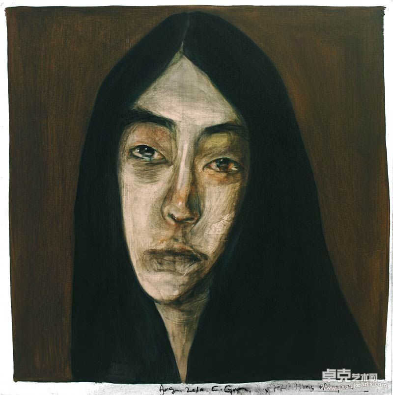C.Goya-_-Self-portrait_No.5-_-30x30cm-_-oil-on-wood-_-2010