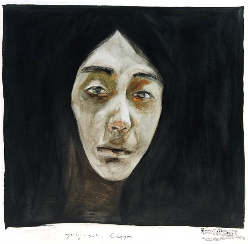 C.Goya-_-Self-portrait_No.14-_-30x30cm-_-oil-on-wood-_-2010