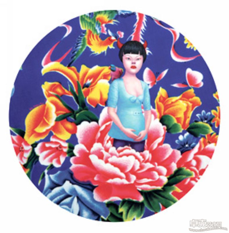 精灵-Elf-37x37cm-布面丙烯-2