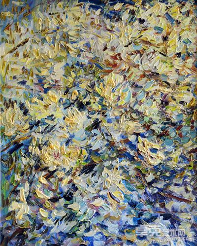 白玉兰花60x75cm2009布面油画