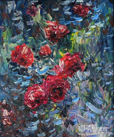 玫瑰之三60x50cm 2007布面油画
