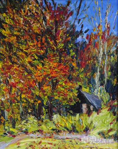 山姆的小木屋60x75cm2007布面油画