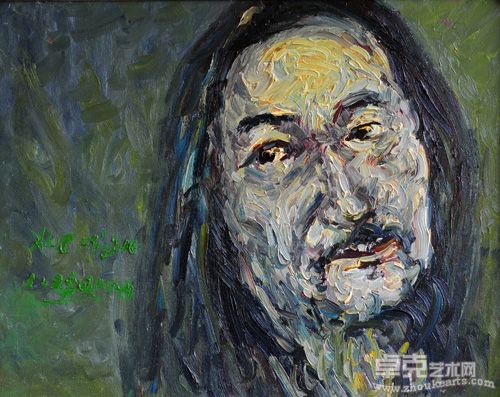 自画像60x75cm2009布面油画