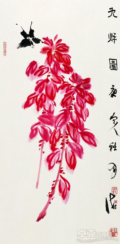 谢海 九秋图 设色纸本 70cm×34cm 2010