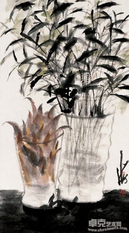 谢海 秋日至 设色纸本 70cm×34cm 2010