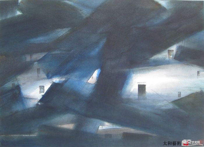 徽州意象·蓝雾  78×108cm   2009年
