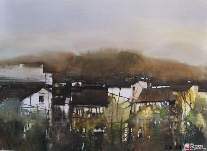 徽州意象·雾霭  78×108cm   2009年