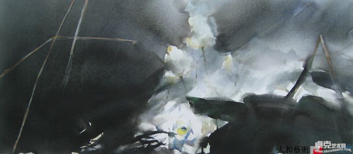 意象荷塘·夏  49×109cm   2009年