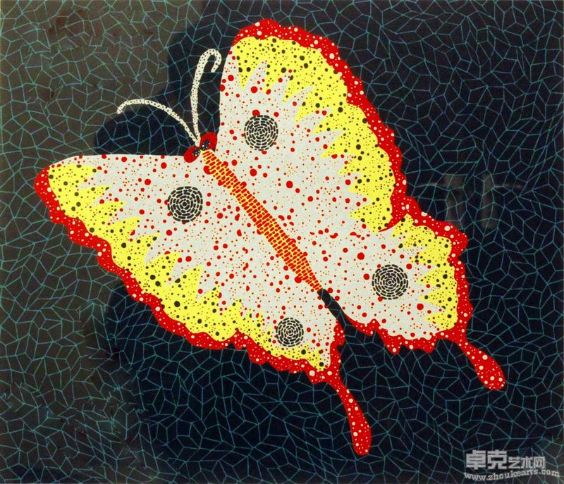 草间弥生 蝴蝶 48x54cm