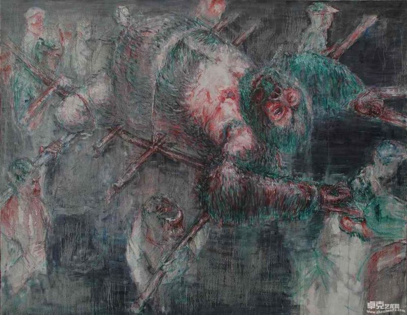 《大猩猩1号》 熊康华 布面油彩  155X200CM2010