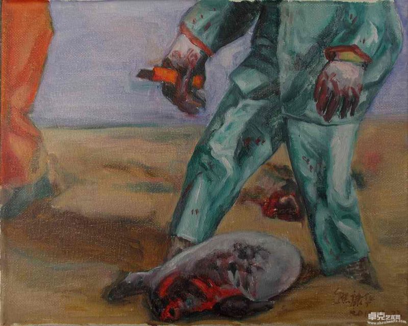 《无题4号》 熊康华 布面油彩 24X30CM 2010