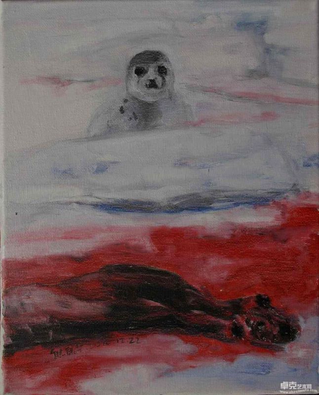 《无题5号》熊康华  布面油彩 24x30CM 2010