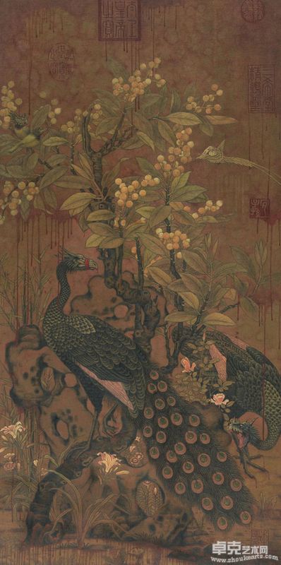 枇杷红泪图200X100cm布面油画2010