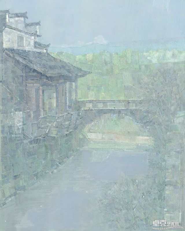 石桥、布面油画、80×100CM、2010年