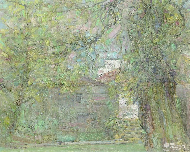 树语村印、布面油画、100×80CM、2008年