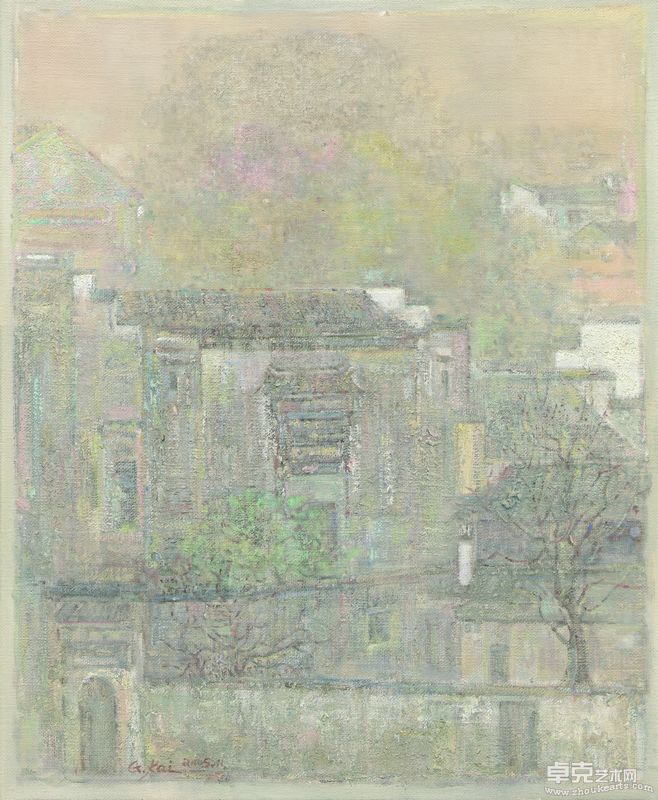 古宅秋意、布面油画、60×73CM、2005年