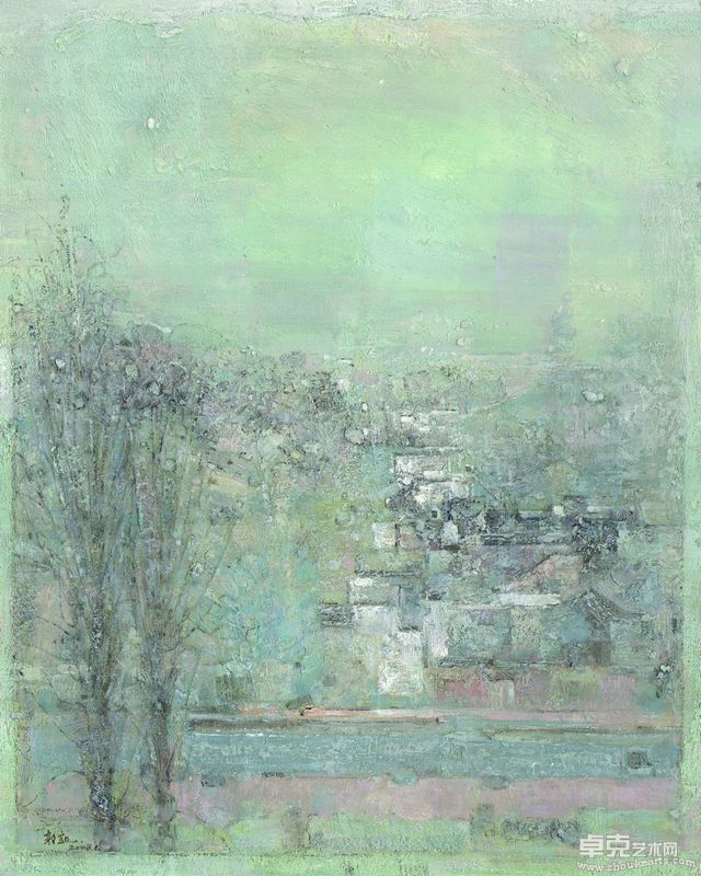萧疏山遥、布面油画、80×100CM、2008年
