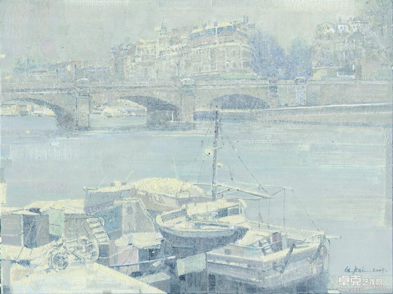 巴黎印象之二、布面油画、80×60CM、2009年