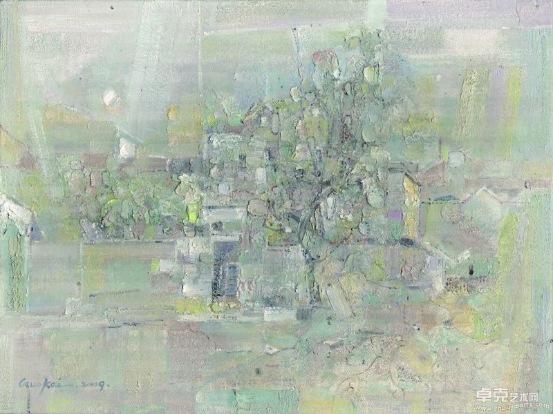仲夏晨意、布面油画、80×60CM、2009年