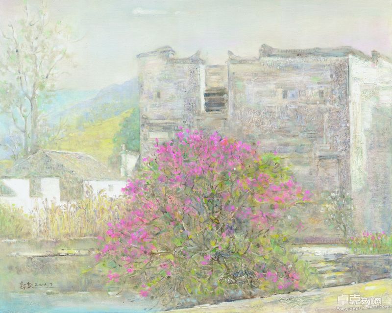 紫荆花、布面油画、75×60CM、2006年