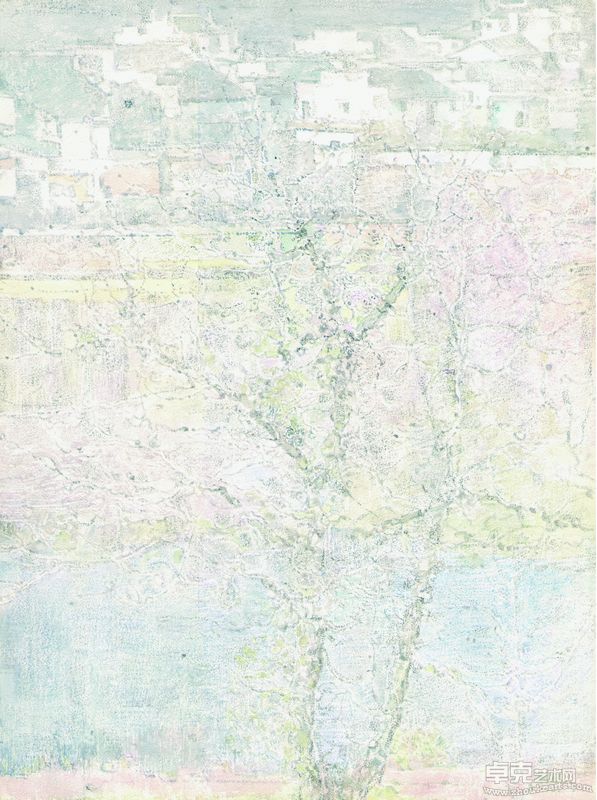树罩村影、水彩、56×75CM、2008年