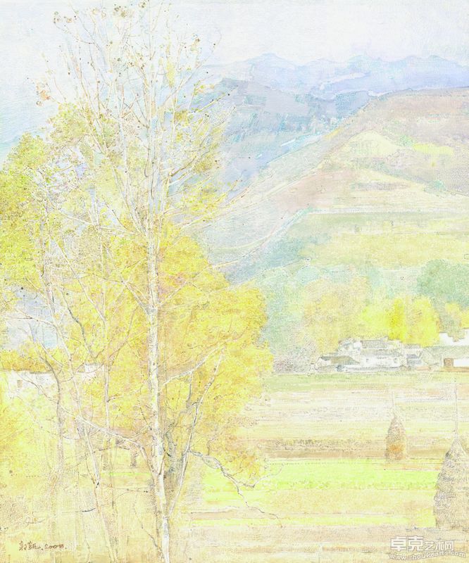 秋山、水彩、85×102CM、2008年
