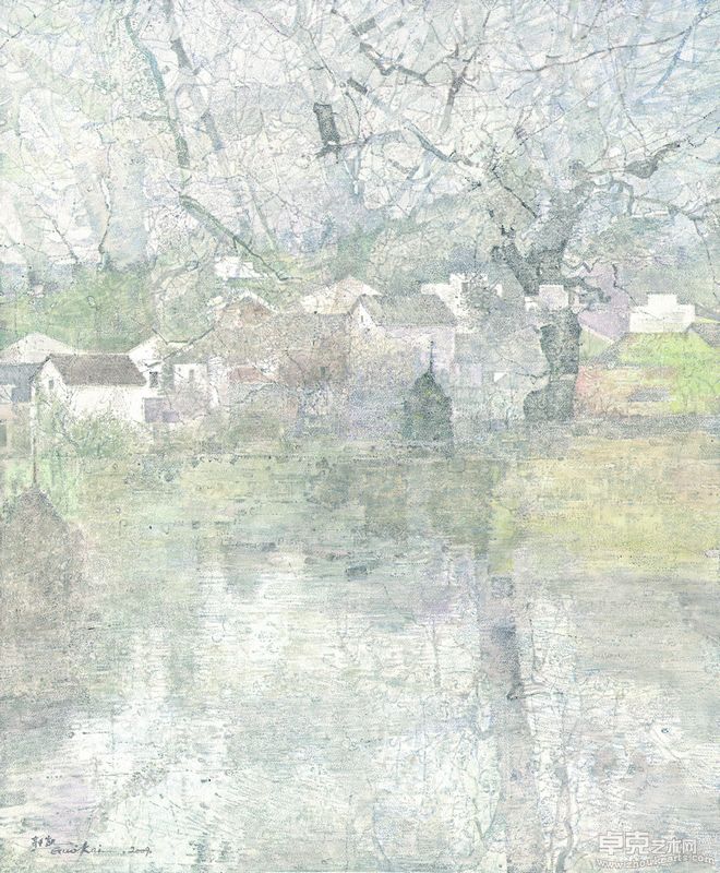 水漫春影、水彩、86×110CM、2009年