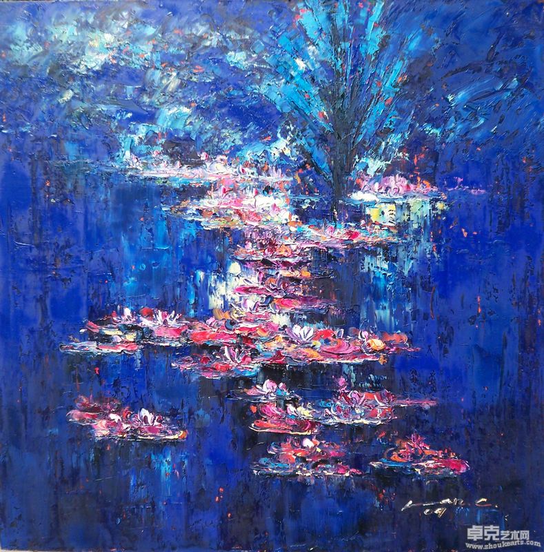 莲系列1  布面 73x73cm