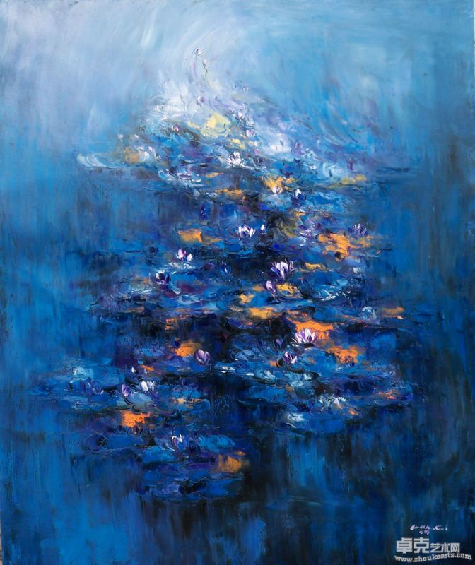 莲系列2    布面 150x180cm